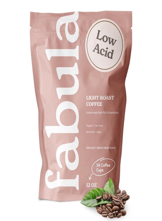 Fabula Coffee Light Roast Whole Beans - Organic - Low Acid - Single Origin - Non-GMO - Mold Free - 12 Ounces - Image 1